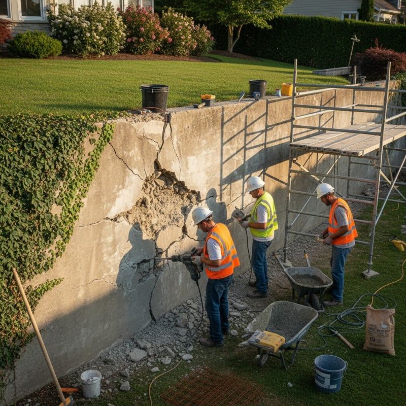 Local Basement Wall Crack Repair pros at work
